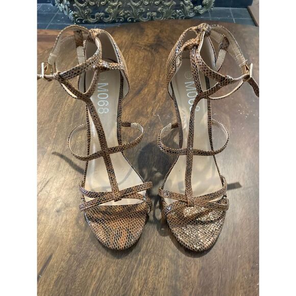 M068 snake print high heels sandals‎ - Picture 2 of 5